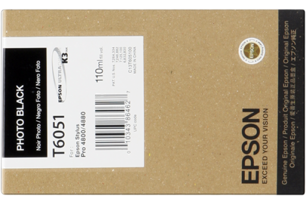 Epson Wide Format T6058 Matte Black Ink Cartridge.
