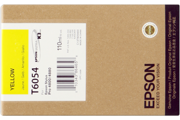 Epson Wide Format T6054 Yellow Ink Cartridge.