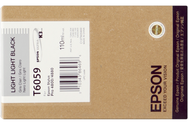 Epson Wide Format T6059 Light Light Black Ink Cartridge.