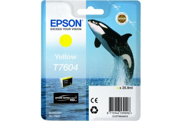 Epson Wide Format T7604 Yellow Ink Cartridge.