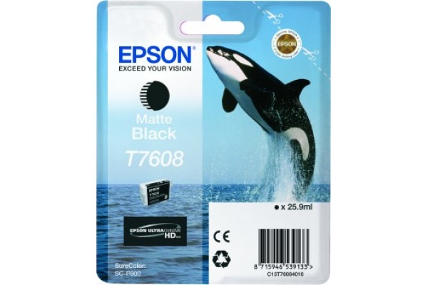 Epson Wide Format T7608 Matte Black Ink Cartridge.