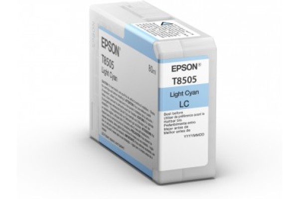 Epson Wide Format T8505 Light Cyan Ink Cartridge.