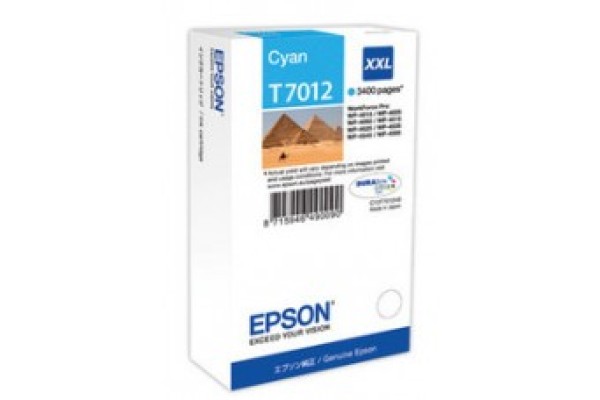 Epson WorkForce Pro T7012 Cyan Ink Cartridge.