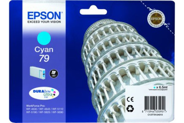 Epson WorkForce Pro T7912 Cyan Ink Cartridge.