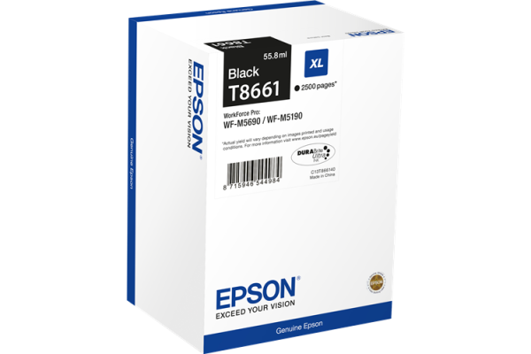 Epson WorkForce Pro T8661 Black Ink Cartridge.
