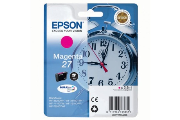 Epson Workforce T2703 Magenta Ink Cartridge.