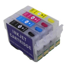 Refillable Cartridge Set Compatible with Epson 604 & 604XL, Pineapple Series Cartridges.