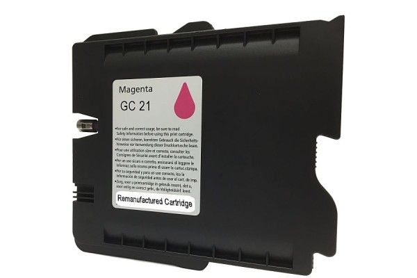 Ricoh Compatible GC21 Remanufactured Cartridge Magenta.