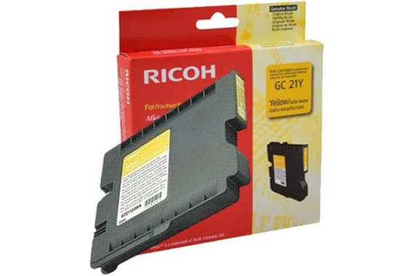 Ricoh GC21Y Genuine Ink Cartridge Yellow.