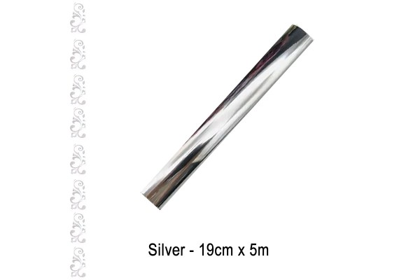 Toner Reactive Foil Roll,19cm x 5 Meter in Silver - HobbyPrint®