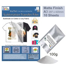 Sublimation to Film Kit for Printing onto Cotton T-Shirts - 10 x A3 Sheet Pack