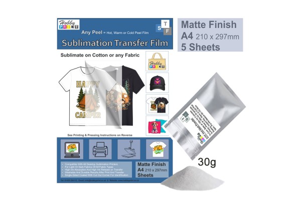 Sublimation to Film Transfer Kit for Printing onto Cotton T-Shirts - Try Me Pack
