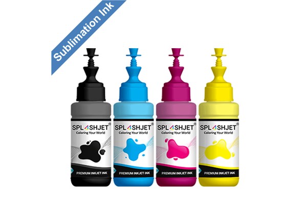 4 Colour set of Dye Sublimation Ink for Epson EcoTank Printers using 664 & 773 Series Inks, Splashjet.