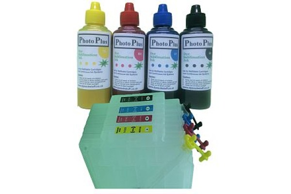 Ricoh Compatible GC41 Dye Sublimation Refillable Cartridge Kit.