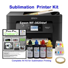 Fast A4 Dye Sublimation Printer Bundle - Epson WF-3820DWF with HobbyPrint® Sublimation Kit.