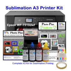 Fast A3 Dye Sublimation Printer Bundle - Epson WF-7310DTW with HobbyPrint® Sublimation Kit.