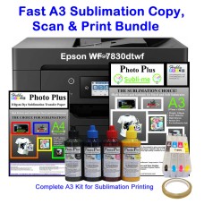 Fast A3 Sublimation Printer Bundle – Epson WF-7830 with HobbyPrint® Inks, Paper & Accessories