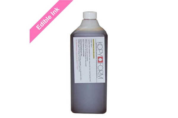 1000ml Bottle of Yellow Edible Ink for Canon Printers.