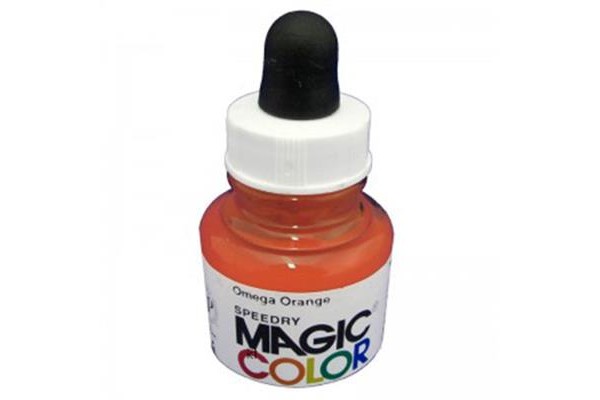 Liquid Acrylic Ink 28ml bottle with pipete MC200 - Omega Orange.