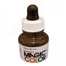Liquid Acrylic Ink 28ml bottle with pipete MC720 - Sepia Brown.