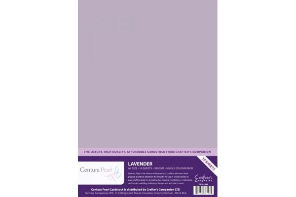 Centura Pearl, 10 Sheets of Lavender Single Side 300gsm Printable A4 Card