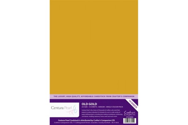 Centura Pearl, 10 Sheets of Old Gold Single Side 300gsm Printable A4 Card