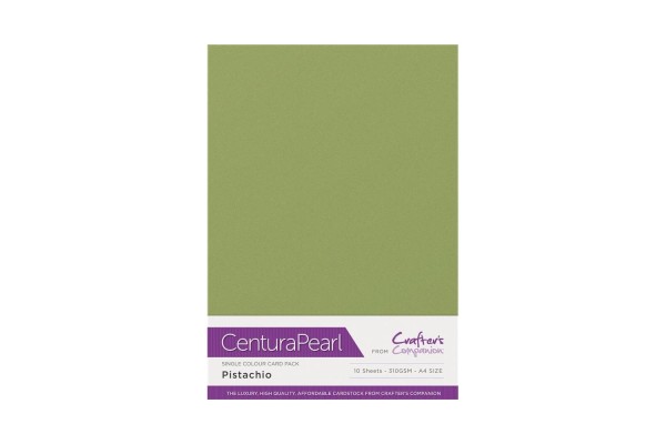Centura Pearl, 10 Sheets of Pistachio Single Side 300gsm Printable A4 Card