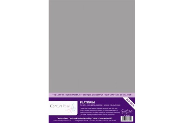 Centura Pearl, 10 Sheets of Platinum Single Side 300gsm Printable A4 Card