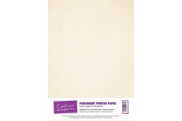 Printable 90gsm Parchment Paper in 20 sheet packs by Crafters Companion.
