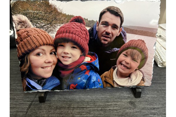 20cm x 30cm Personalised Photo Slate – Gloss or Matte Finish.